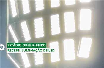 Est&#225;dio Municipal recebe ilumina&#231;&#227;o de LED